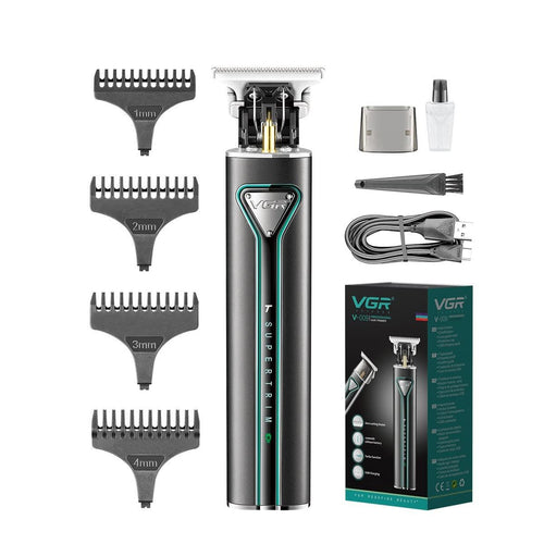 Vgr - V-009 Professional Pro Li Outliner Cordless Hair Clipper With Dual Motor Grooming Kits T-blade Close Cutting Trimmer For Men