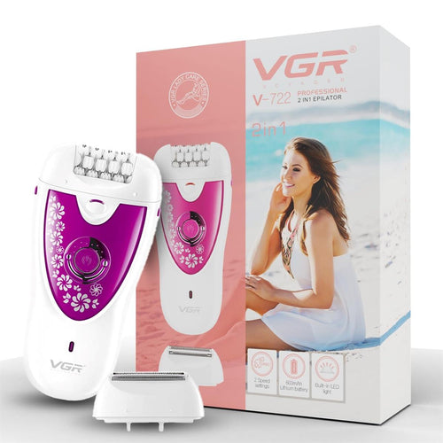 Vgr - V-722 Professional 2 In 1 Cordless Epilator For Women