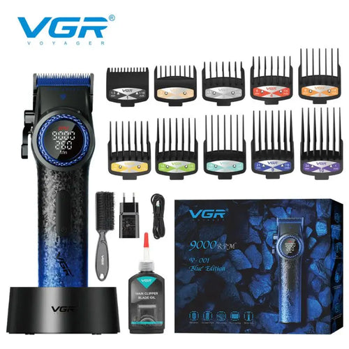 Vgr - Professional Salon Quality Hair Clipper Dlc Diamond-coated Blade( Blue Edition)