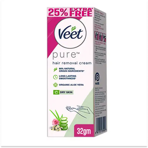 Veet Hair Removal Cream Dry Skin Green 32g Small Extra Free