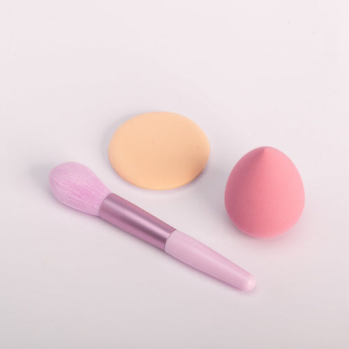Protools - 3 In 1 Blending Puff+powder Puff+makeup Brush