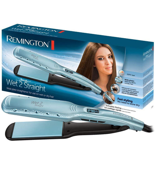 Remington- Hair Straightener Wet2 Straight Wide Plate- S7350