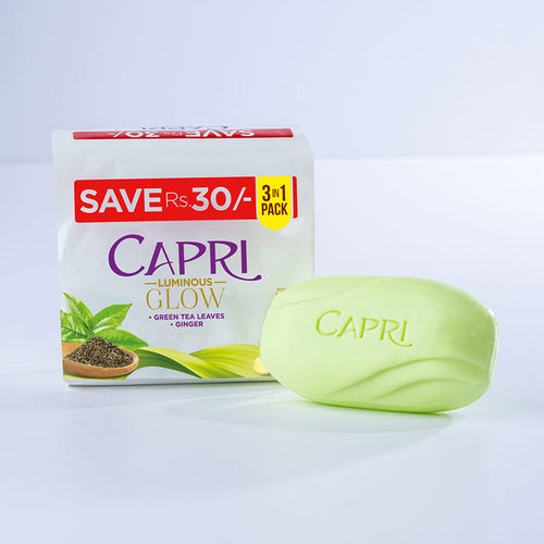 Capri Luminous Glow - Green Soap 150g X 3 Bundle - (save Rs 20)