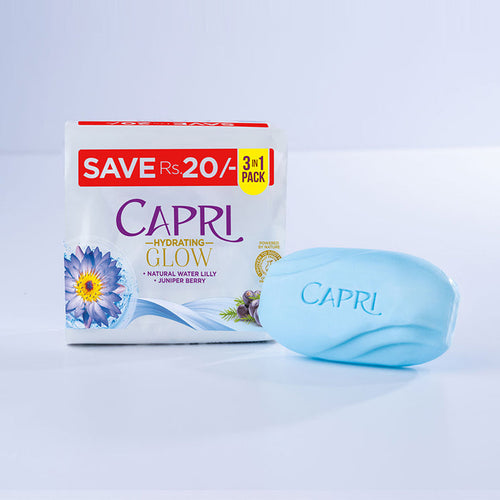Capri Hydrating Glow - Blue Soap 115g X 3 Bundle - (save Rs 30)