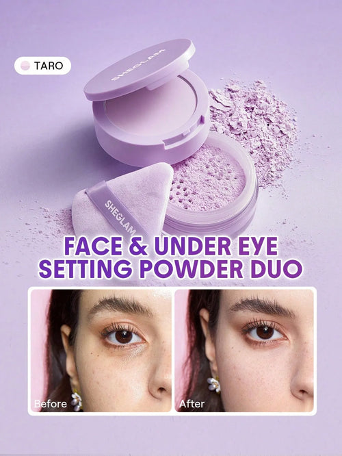 Shein Sheglam - Insta-ready Face & Under Eye Setting Powder Duo