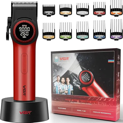 Vgr - V-001 Professional Salon Quality Hair Clipper Rpm High-power Dc Motor, Min Runtime, Dlc Diamond-coated Blade