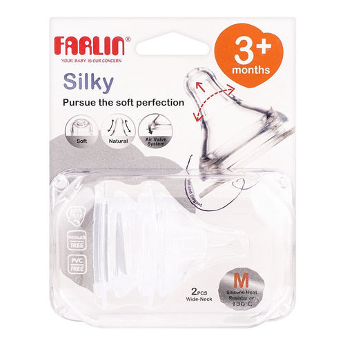 FARLIN SILKY NIPPLE 3M+ 2PCS AC-22004-M