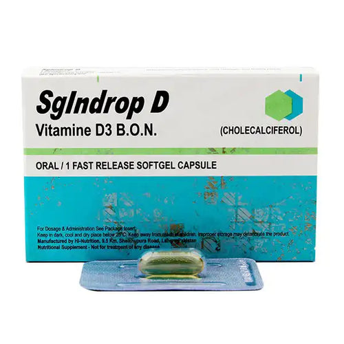 Indrop-D Softgel Capsules 200,000 IU | Vitamin D3 Soft Gel Capsule (1 Capsule)