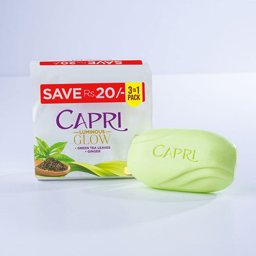 Capri Luminous Glow - Green Soap 115g X 3 Bundle - (save Rs 30)