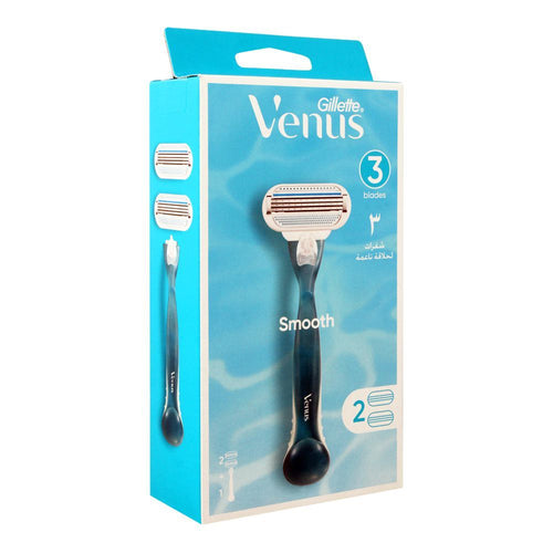 GILLETTE VENUS RAZOR SMOOTH 3 BLADES WITH 2 CARTRIDGE