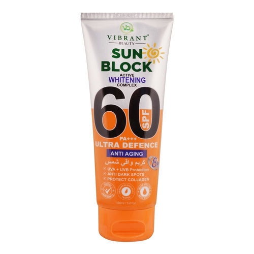 Vibrant Sun Block Anti Aging Ultra Defence, Spf60, 150ml