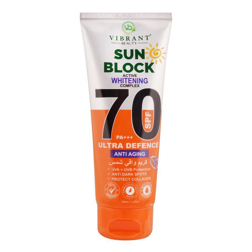 Vibrant Sun Block Anti Aging Ultra Defence, Spf70, 150ml