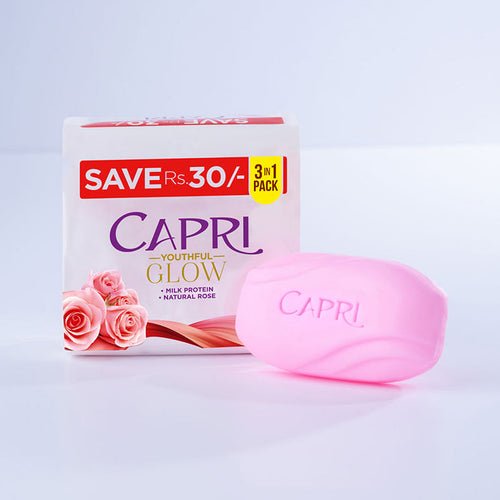 Capri Youthful Glow - Pink Soap 150g X 3 Bundle - (save Rs 20)