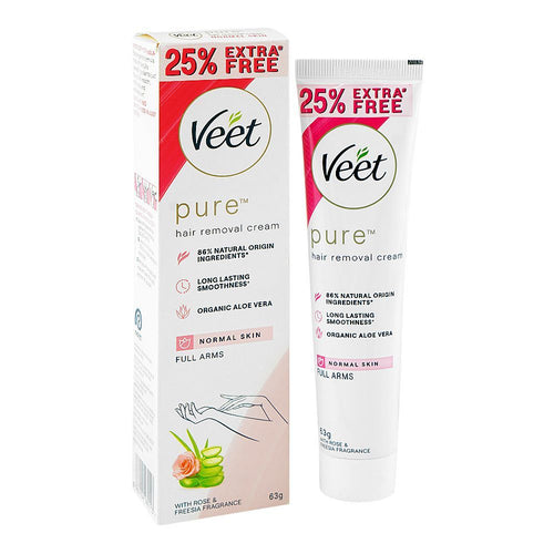 Veet Hair Removal Cream Normal Skin Pink 63g Medium Extra Free