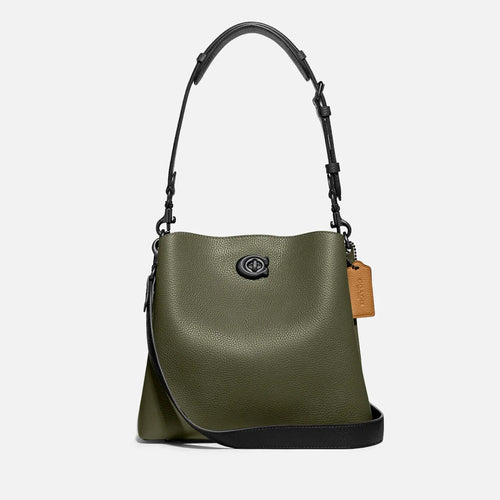 Coach - Willow Bucket Bag In Colorblock / Army Green