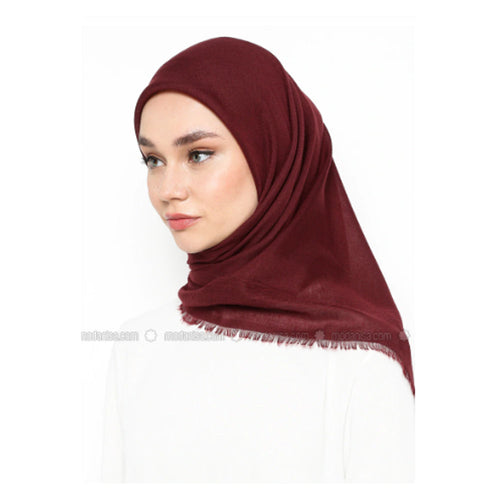 Modanisa Maroon Plain Scarf