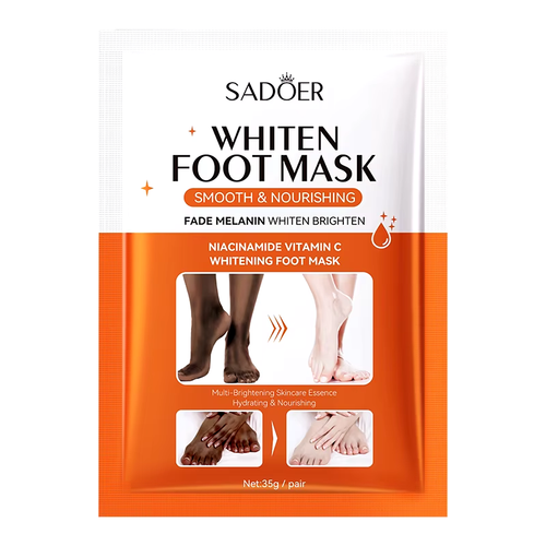Sadoer Vitamin C Skin Care Dark Skin Lightening & Whitening Moisturizing Foot Mask Moisture Soft Hyaluronic Acid Dark Knuckle Foot Mask 35g Sd09853