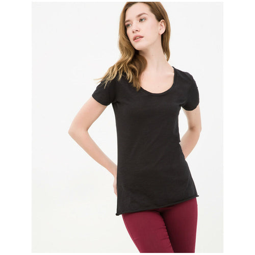 Koton Scoop Neck T Shirt Black