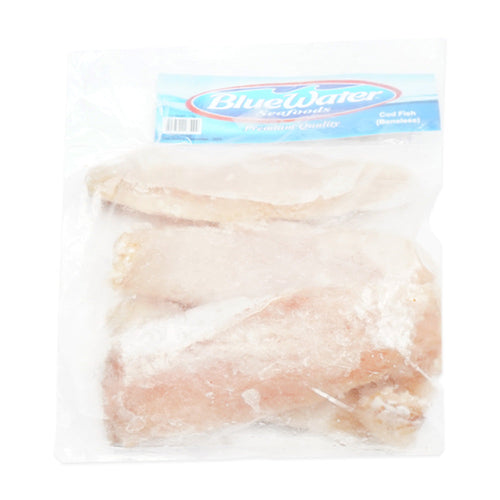 BLUE WATER SEAFOODS COD FISH FILLETS BONELESS 1000 GM