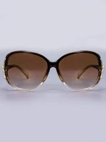 Shein - A Pair Of Women Pc Circular Fox Head Sunglasses
