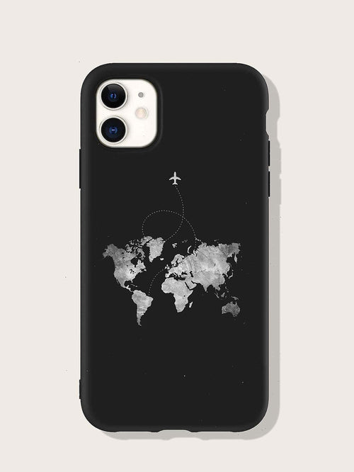 Shein- Map Print Phone Case
