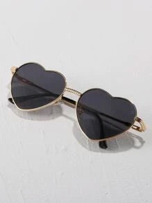 Shein - Elegant Heart Frame Fashion Glasses Uv Protection Sunglasses For Daily Life