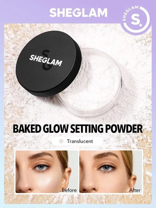 Shein Sheglam - Baked Glow Setting Powder - Translucent