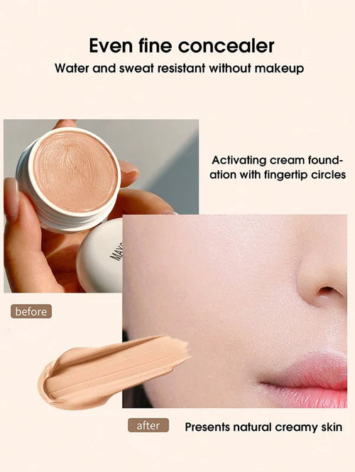 Shein - Long-Wearing Waterproof Cream Concealer, Presents Natural Creamy Skin Freckles Cover Concealer