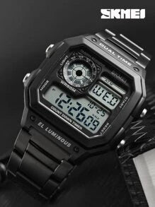 Shein - Skmei Men Alarm Clock Stopwatch Water Resistant Electronic Watch