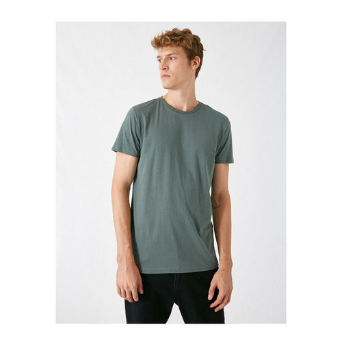 Koton Cotton Crew Neck Short Sleeve T Shirt Green