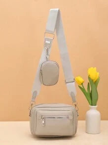 Shein - New Women's Bag Simple Casual Two-piece Shoulder Bag