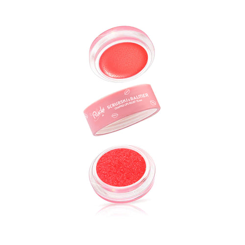 Rude Cosmetics - Scrubski & Balmer Lip Exfoliator And Lip Balm - Juicy Peach
