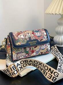 Shein - Beibaobao Small Square Bag With Cartoon Charm