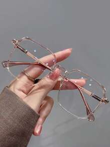 Shein - 1pc Anti-blue Light Glasses Women Men Oversized Optical Frame Eye Protection Ultra Light Eyeglasses