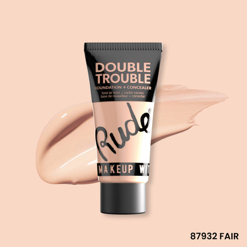 Rude Cosmetics - Double Trouble Foundation And Concealer - Fair