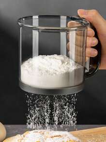 Shein - 1pc Portable Cup-shaped Flour Sifter For Home Use, Semi-automatic Handheld
