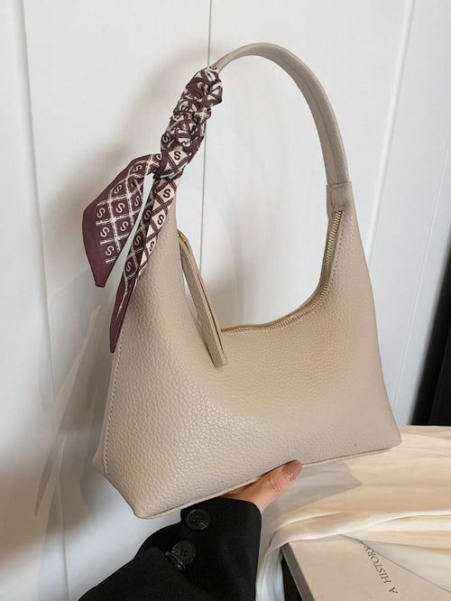 Shein - Simple Style Women's Shoulder Crossbody Bag With Silk Scarf Gift