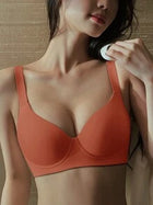 Shein - Full Coverage Thin Seamless Bra For Women, Anti-sagging And Breast Shaping, Without Steel Rings, Adjustable Straps