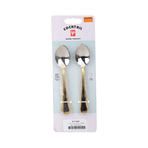 TEA/COFFEE SPOON SET COCKTAIL HALF GOLD 6PC ART 212 PC