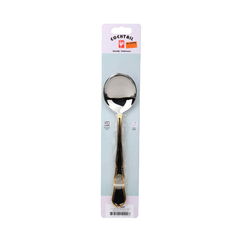 SERVICE CURRY SPOON COCKTAIL OUTLINE GOLD 9 INCH 2PC ART 212