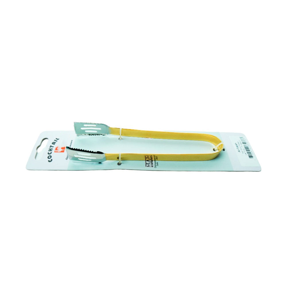 ICE TONG COCKTAIL HALF GOLD 7 INCH MEDIUM PC
