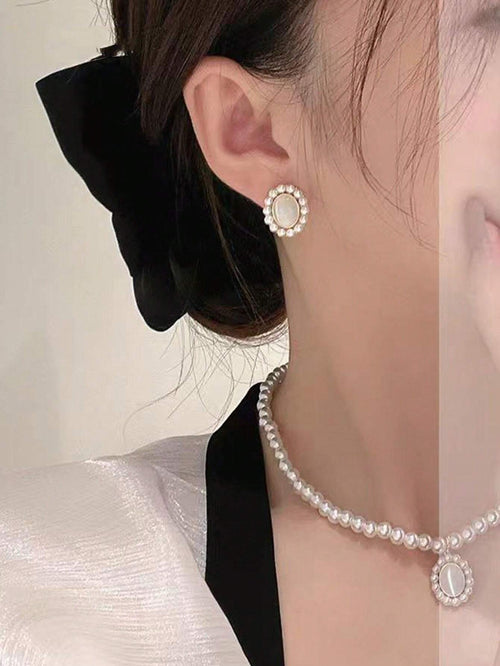 Shein - Price For A Set Of 3 Pieces Of Faux Pearl Fashionable Jewelry Set