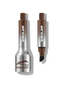 Shein Sheglam - Brow-fection Angled Brush & Dip-chocolate Hair-like Strokes Liquid Eyebrow Gel Pen Auburn