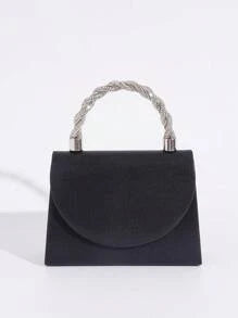 Shein - Vincy Glitter Handbag Mini Evening Bag Black