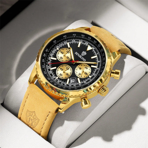 Shein - 1pc Classic Men Waterproof Wristwatch With Stopwatch