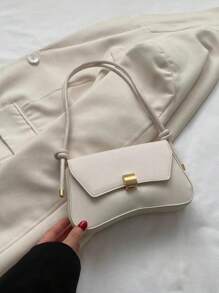 Shein - Retro Lightweight,business Casual Chocolate Brown Flap Bag Vintage Pu For Teen Girls Women College Students