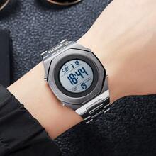 Shein - Skmei Fashionable Steel Strap Men's Digital Electronic Watch