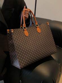 Shein - Autumn/winter Fashion Trend Print, Four Seasons Versatile Travel Shopping Bag