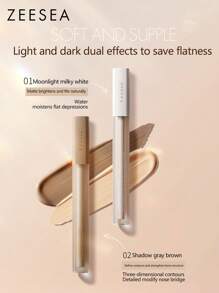 Shein - Zeesea Soft Matte Complexion Essentials Brightens And Fits Naturally Silky Moist For Long Complexion - #gray-brown Tone