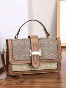 Shein - High End Handbag For Women, New Printed And Versatile, Fashionable Small Square Bag,